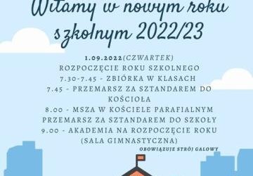 Witamy w nowym roku szkolnym 2022-2023
