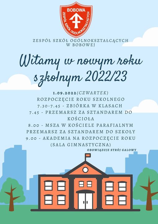 Witamy w nowym roku szkolnym 2022-2023