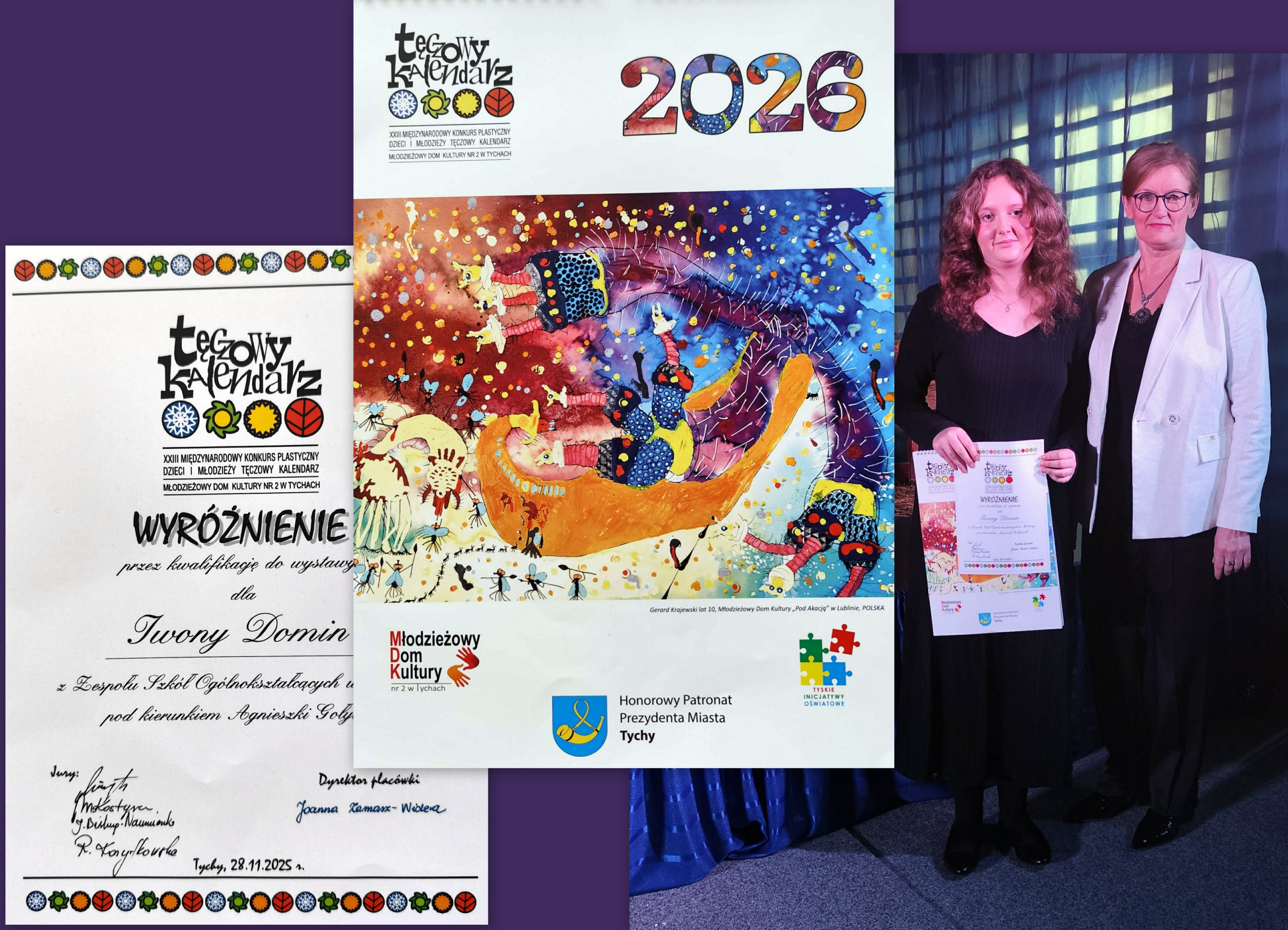Wyróżnienie w międzynarodowym konkursie plastycznym