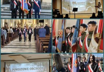 18 kwietnia 2026 r. poczet sztandarowy naszej szkoły uczestniczył w powiatowych obchodach 86. rocznicy zbrodni katyńskiej i 16. rocznicy katastrofy smoleńskiej.