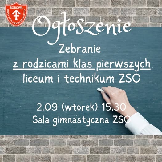 Zebranie z Rodzicami klas pierwszych
